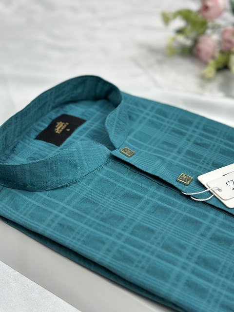 চাইনিজ পপকর্ন পাঞ্জাবি (Teal Blue)