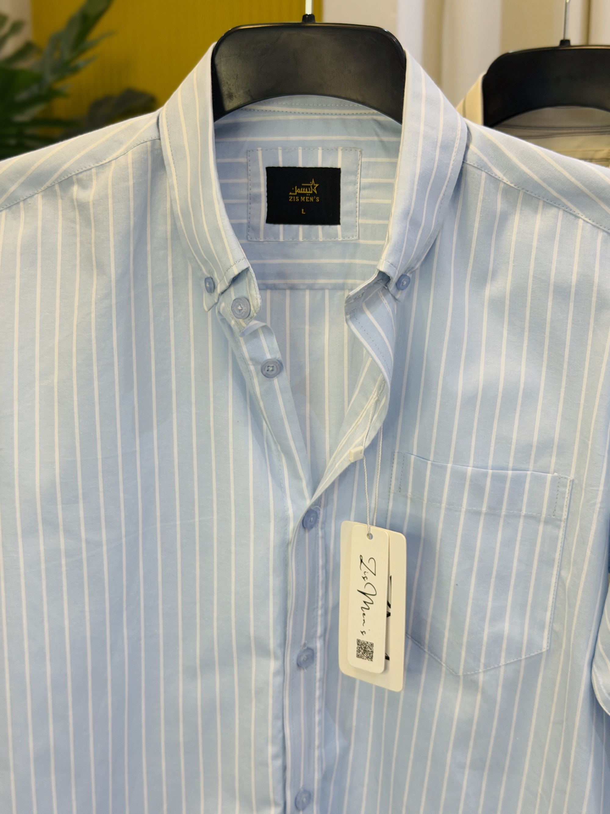 Dusty Blue With White Stripes Shirt